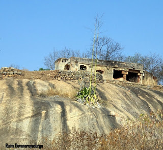 Ruins In Devarayanadurga. View Starry Skies At Night From The Road Below