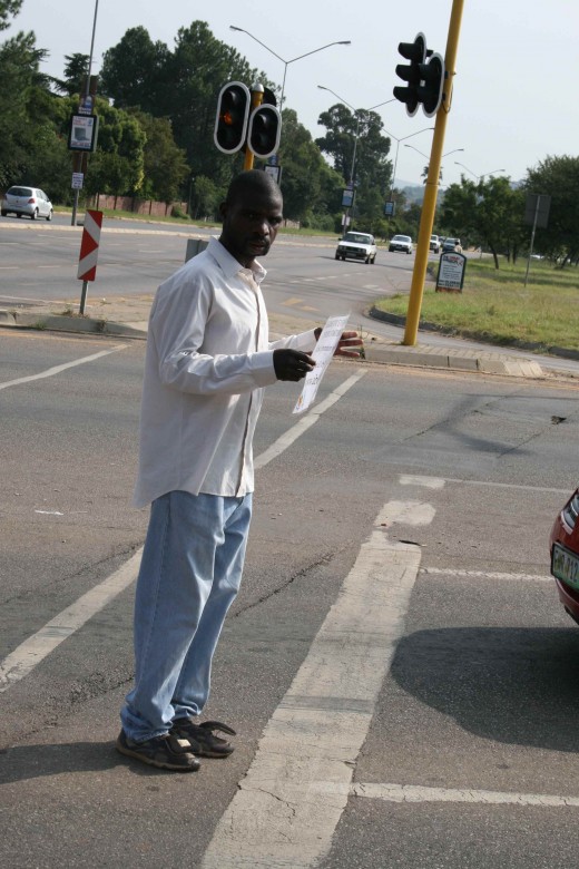 Just another beggar on the street corner? Read on to find out why this man could be a symbol of hope...