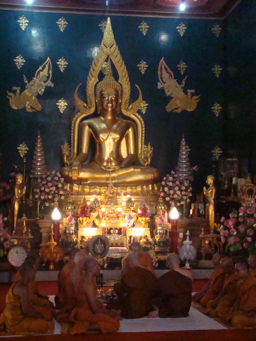 Monks At Thai Temple, Bodh Gaya