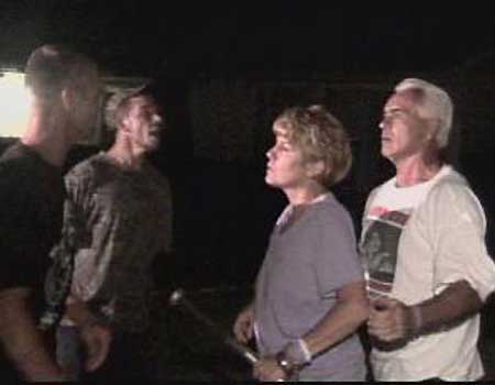 Anthony's confront protesters
