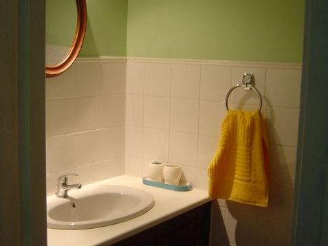 Clean basin, shower, tiles and mirrors