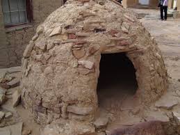 A perfect example of a simple clay oven.
