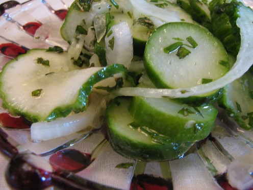 Fresh, sweet and tangy! A great way to use up those summer cucumbers from the garden.