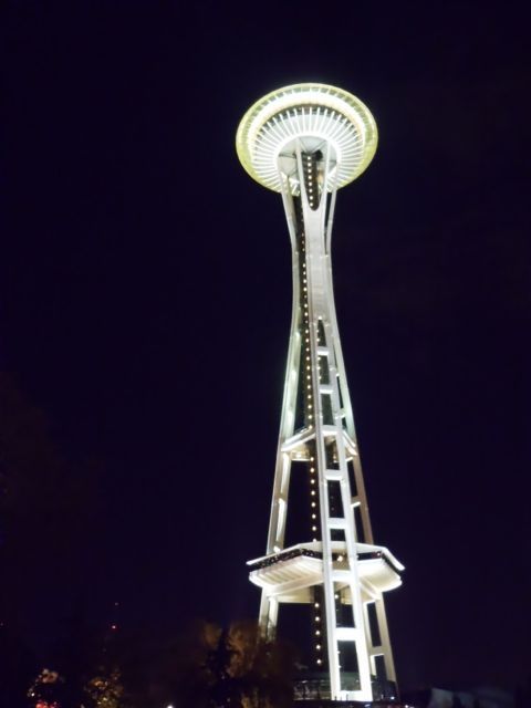 Space Needle at night, photo by Relache