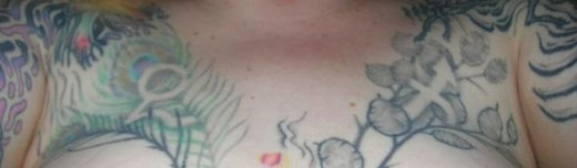 chest tattoo, self-portrait by Relache