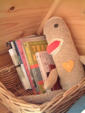 This tiny basket was the sole extra anything in the loft aside from the bed.