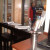 Combo usage area adjacent the kitchen counter.