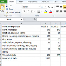 How To Make A Household Expenses Spreadsheet