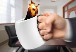 funny coffee mugs - brass knuckles coffee mug