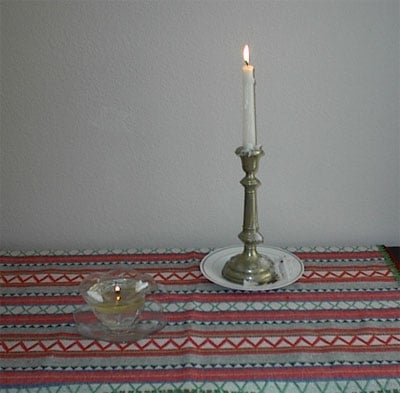 We have lighted our candles at the beginning of Day 1-- the day when we expect to have guests dropping by to great us.
