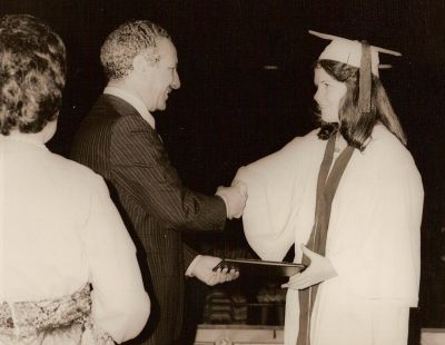 Candi Calkins' high school graduation