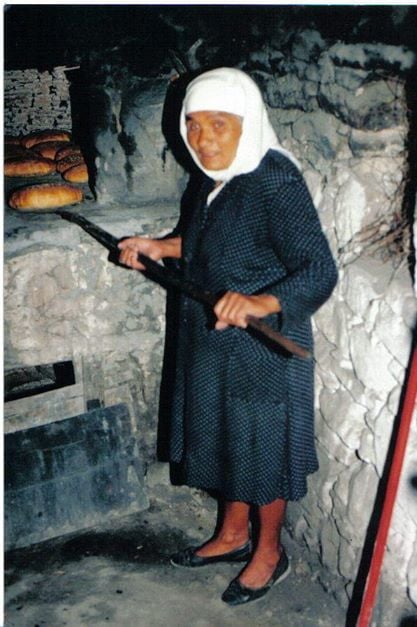 In the villages bread is still baked in the outdoor bee-hive shaped ovens on a weekly basis.  At the Last Supper, Jesus Christ told His Disciples to eat bread and drink wine as symbols of His body and blood.