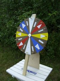 Home-made spinning wheel
