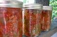 homemade green and red peppr relish