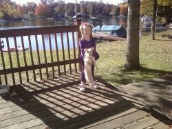 Lexie accepting being held by kids