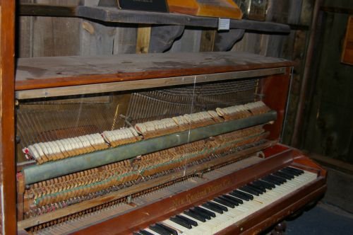 Old upright piano