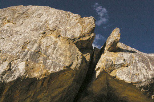 They say mountain lions like to sit on top of these rocks and watch. They make a big deal about the mountain lions.