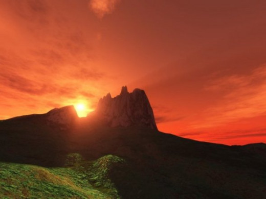 Shiprock New - A sunset using the terrain of Shiprock, New Mexico, one of my favorite places.