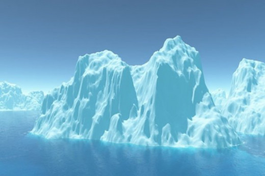 Iceberg - Terragen Classic doesn't render transparencies, except in water. So this is an attempt to make what looks like translucent ice.