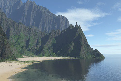 Terrain from Kauai. Realism.