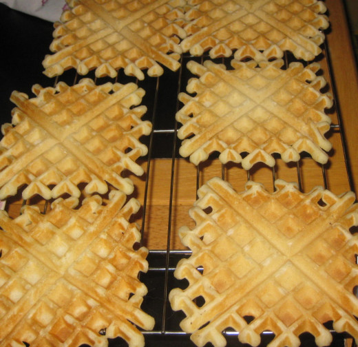 Square waffles ready to be frozen for a quick breakfast! Photo Credit:  Peggy Hazelwood