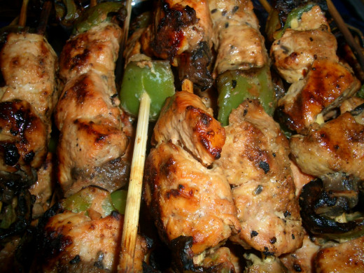 Shish Taouk; a barbecue dish of Arabian and Turkish Orign