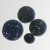 Four beautiful black pressed glass buttons.
