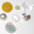 Decorative white buttons. Is that cat button one of the cutest buttons or what?