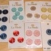 Buttons on cards.