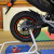 One side of the rear wheel is taped! One side of the rear wheel is taped!
