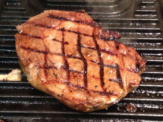 Of course a grilled steak is a perfect way to start using an indoor grill pan...get that summer flavor year-round!