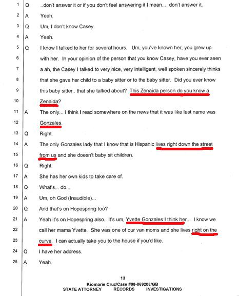 KioMarie Cruz's statement