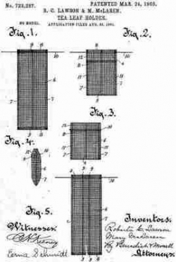 Patent for a tealeaf holder