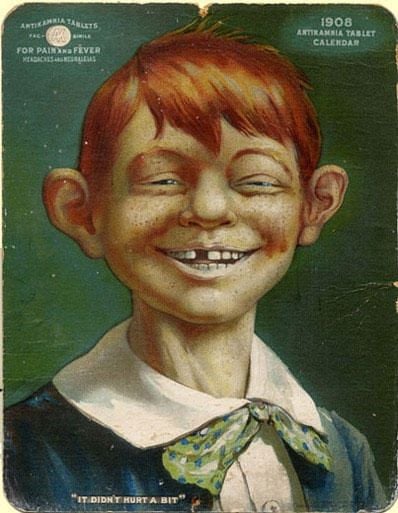 Early Version of Alfred E. Neuman on 1908 Calendar