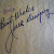 Jack Dempsey's autograph on Supper Club menu