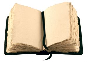 A hand-crafted looking blank book