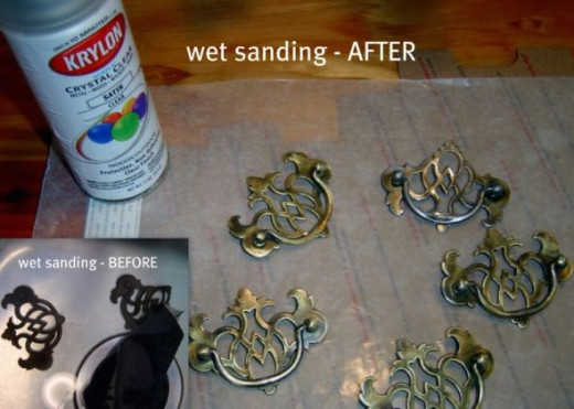 Wet Sanding Furniture Hardware