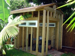 Shed with Installed Windows