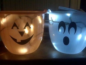 Glow In Dark DIY Trick or Treat Bags