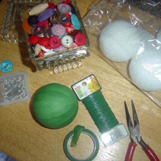 Button Christmas Ornament