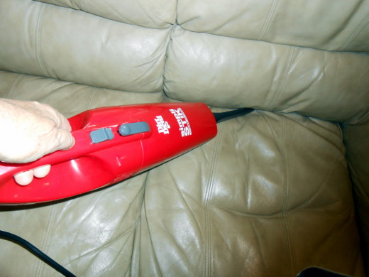 Easily remove the foot and the handle section of the vac to convert to a hand-held product. Reverts back just as quickly!