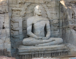 Statue of Lord Buddha in Polonnaruwa gal viharaya