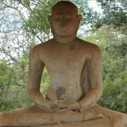 Samadhi Buddha status in Mahamewna park in Anuradhapura