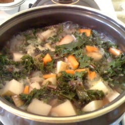 Hearty Kale, Cabbage & Potato Soup Recipe