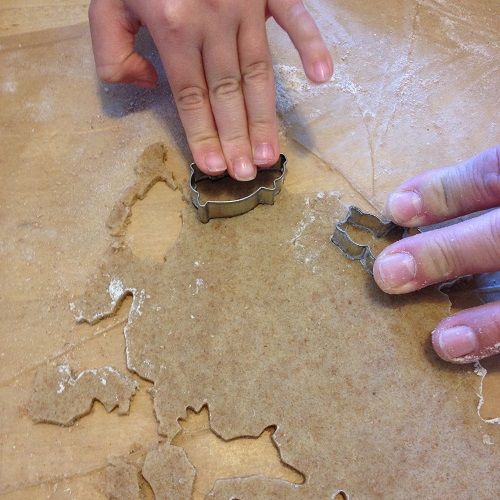 Cutting out the dough