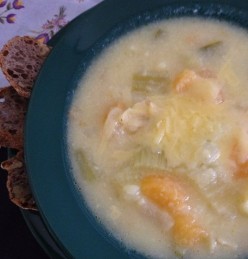 Creamy Cheesy Potato Rutabaga Soup