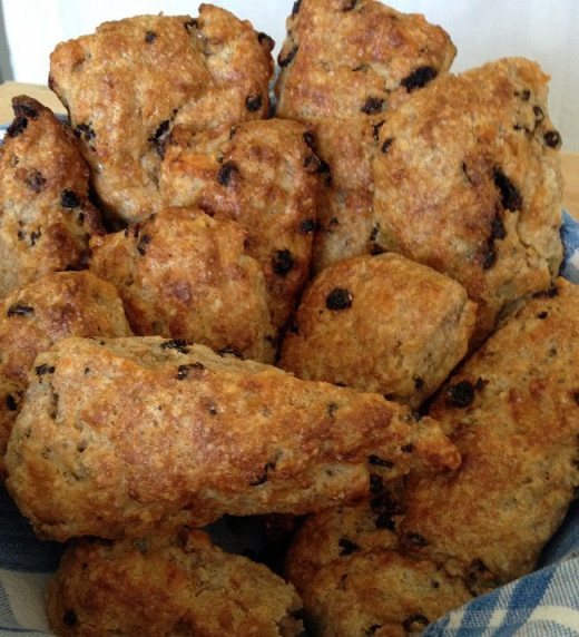 Homemade whole wheat currant scones fresh from the oven - © L Kathryn Grace, all rights reserved