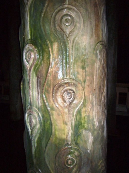The Basilica Cistern Peacock Column