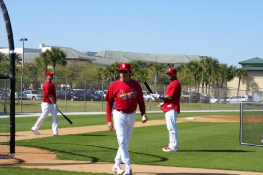 Here is Tony LaRussa at the practice session.
