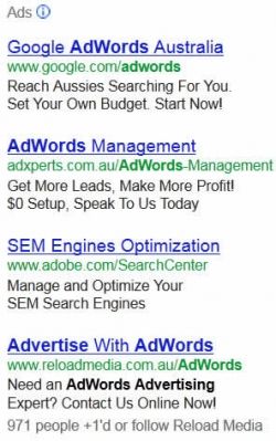 Adwords Advertisements